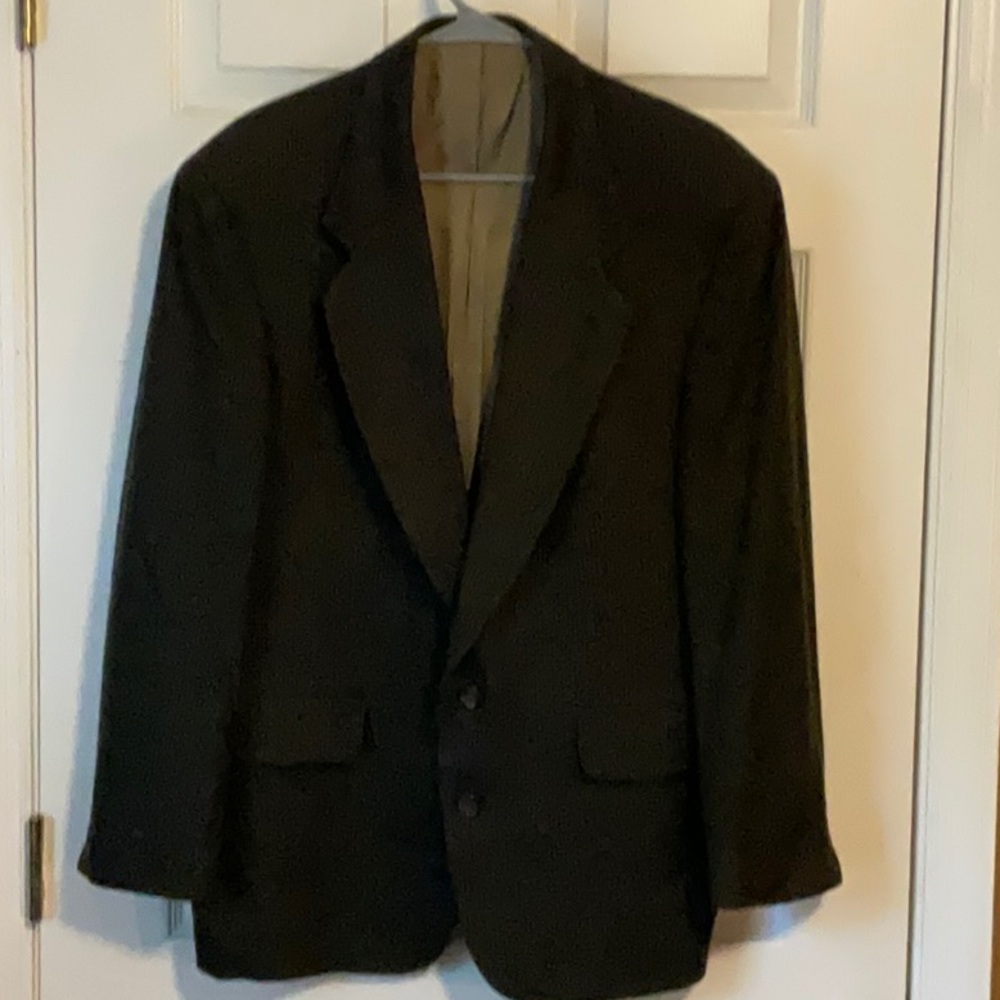 Oscar De La Renta Tailored Collection Menswear Wool 2 Button Blazer Size 42S